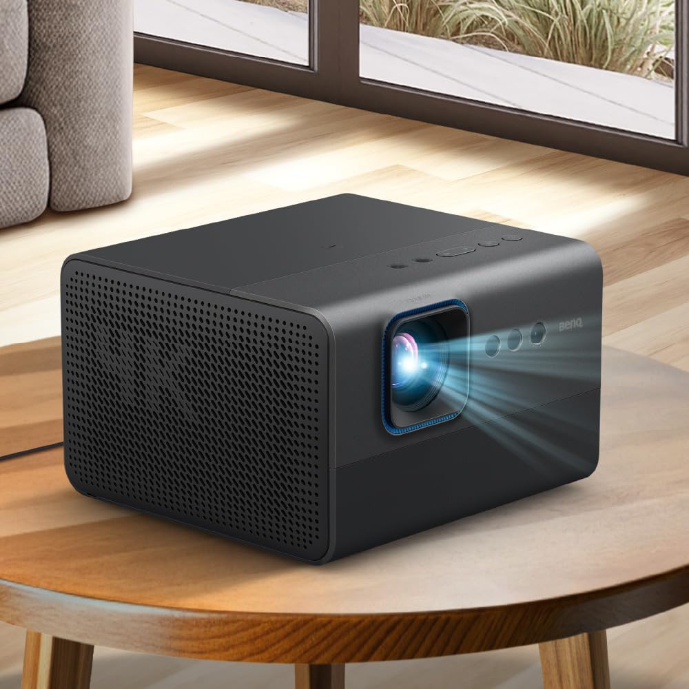 GP520 4K HDR 2600lm LED Living Room Projector for Home Entertainment with Google TV, Auto Cinema Mode, MEMC, Rec.709, HDR10+, HDMI 2.1, USB-A, USB-C, Wifi6, Bluetooth5.2, eARC, Dolby, 7.1 Channel
