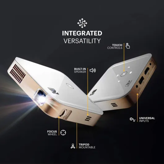 Luma 350 Portable Smart Projector, Powerful Ultra HD Rechargeable Video Projector w/Android 6.0, Streaming Apps, Wi-Fi, Mirroring, Remote Control and Crystal-Clear Up to 200 350 Single