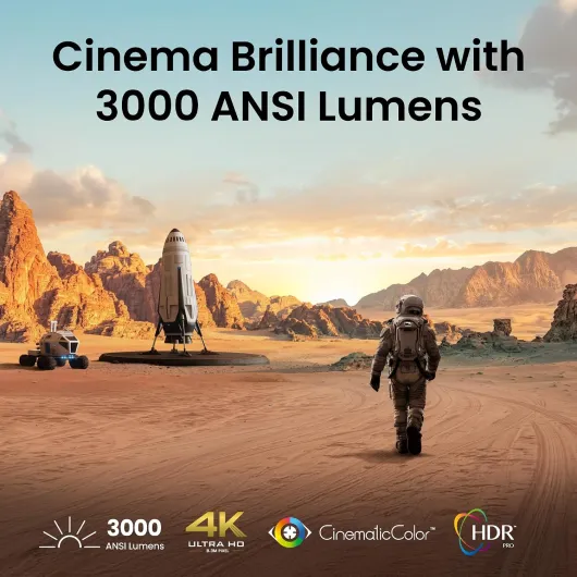 TK705i 4K HDR Home Projector, 3000 ANSI Lumens, Google TV