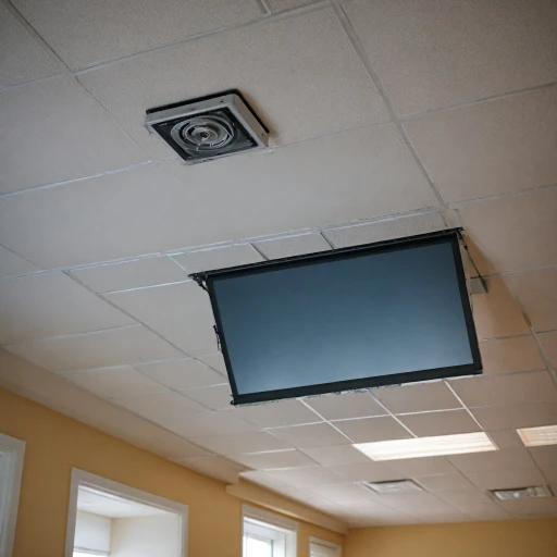 Securing a Mechanical Projector Screen to a Drop Ceiling