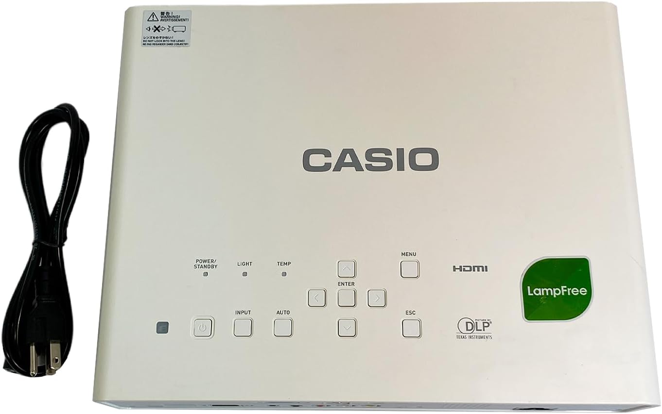 Casio XJ-M141 DLP Projector 3D Laser/LED Hybrid Crestron HDMI LAN 3D Ready 1080p, bundle Remote Control, Power cable, HDMI cable