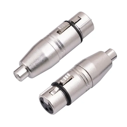2Pack XLR Female to RCA Female Adapter Converter, Gender Changer Audio Coupler Connectors for Mixer, Recorder, Amplifier XLR F TO RCA F