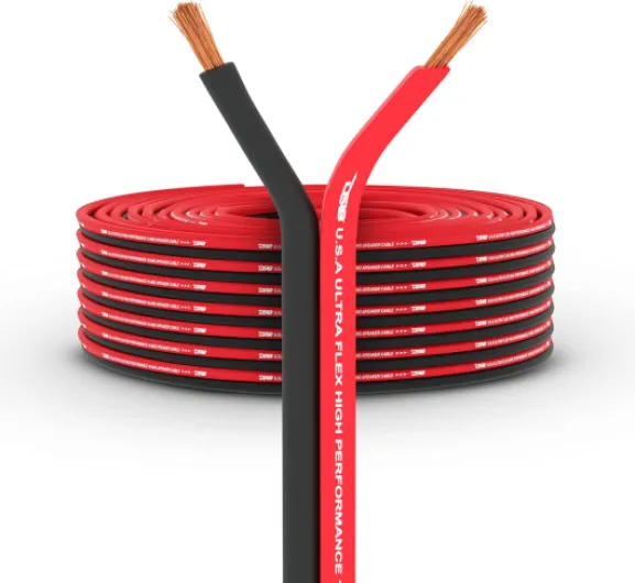 SW-12GA-100RB 12-GA Ultra Flex Speaker Wire Red and Black 100FT - Speaker Cable for Audio Applications