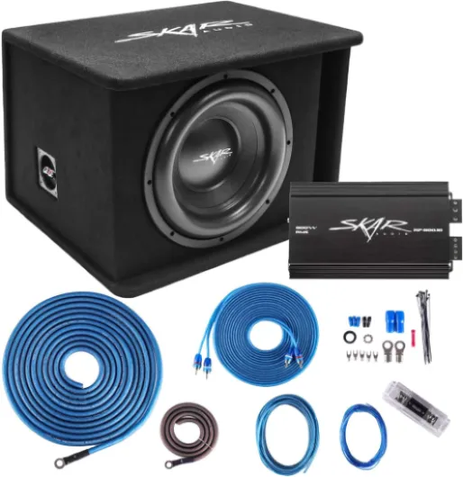 Single 12" Complete 1,200 Watt SDR Series Subwoofer Bass Package - Includes Loaded Enclosure with Amplifier Single 12" D2 Loaded Enclosure with Amplifier