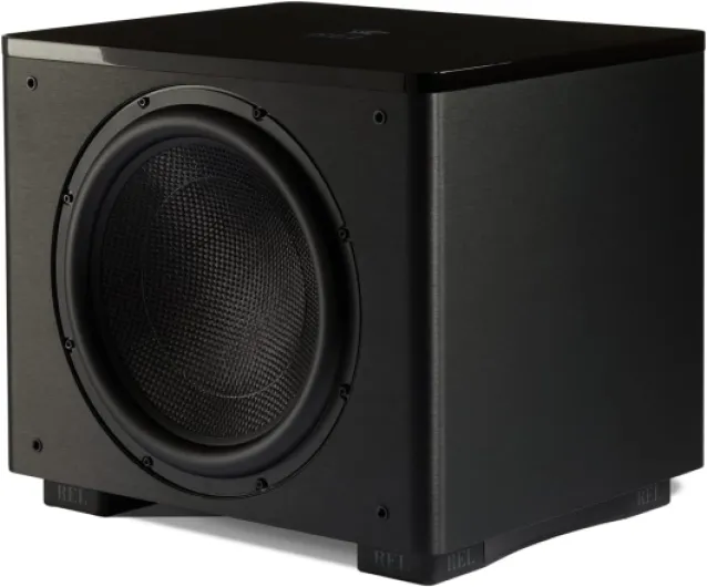 REL HT/1510 Predator 15-Inch Powered Subwoofer – Impactful Deep Bass for HiFi Home Theater, Audiophile Stereo Systems & Surround Sound - Premium High-End Subwoofer Design in Line Grained Black Finish