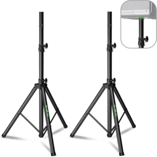 Pair of Speaker Tripod Stands Height Adjustable from 43.7'' to 70.8'' PA DJ Party Tripod Speaker Stand 35mm Compatible Insert