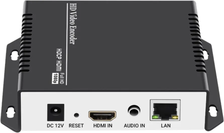 HEVC H.265 H.264 Live HDMI Video Encoder HD Video Audio Encoders Support RTSP RTMP HTTP UDP HLS SRT for IPTV or Live Broadcast on YouTube, Facebook, Wowza, Xtream Codes, NVR, etc - HD Wired