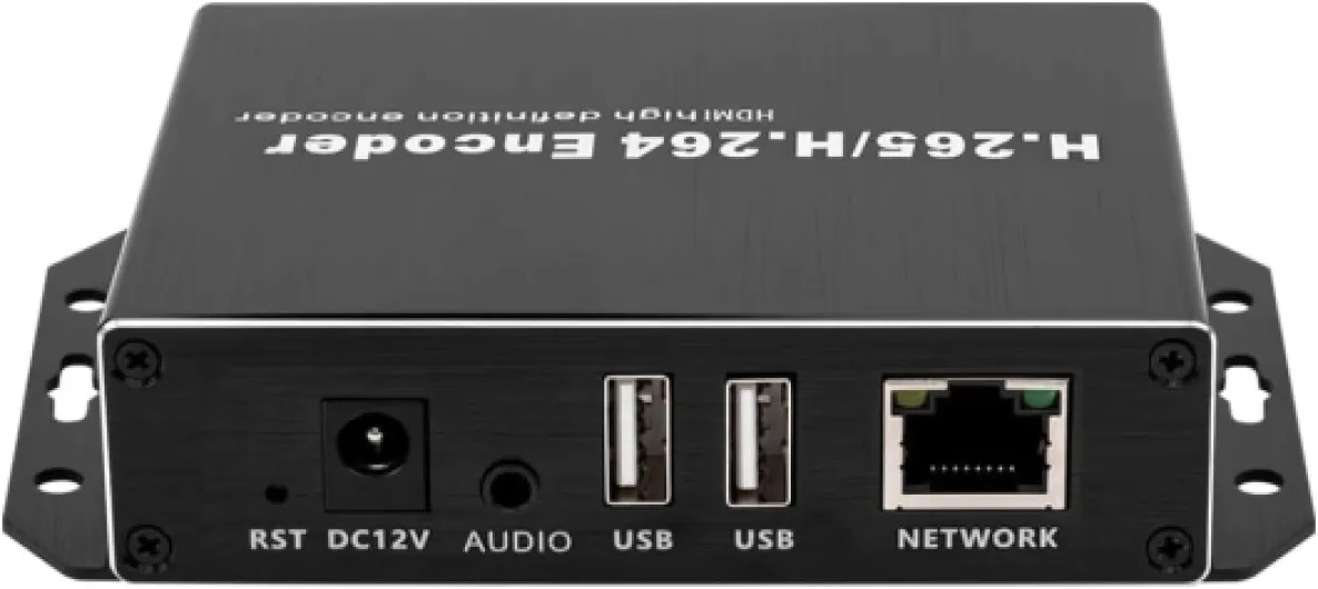 H.265 1080P PoE HDMI Video Encoder/Decoder, Dual USB2.0 for Web Camera, Video Decoder for IP Camera, Compatible with ONV/HK, Live Broadcast for YouTube, Facebook, Wowza, Twitch 50BP PoE