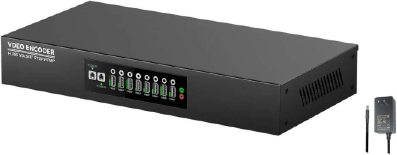 Link Pi ENC8 4K Decoder SRT NDI HDMI Encoder, RTSP/RTMP/HTTP/HLS/H.265 SmartP, 8X 1080P HDMI Input 1x 4K HDMI Output, 4K HD Video Decoder for YouTube Live Broadcast Video Conference (Standard Kit)