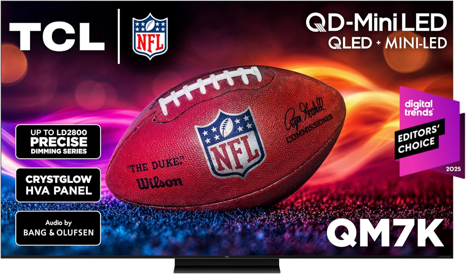 65 Inch Class QM7K Series - Mini LED QLED 4K HDR - 65QM7K, 2025 Model - 120HZ-144HZ Anti Reflective Screen Smart Google TV Dolby Atmos Onkyo Audio - Voice Remote Alexa Gaming Streaming Television TV 65 inches