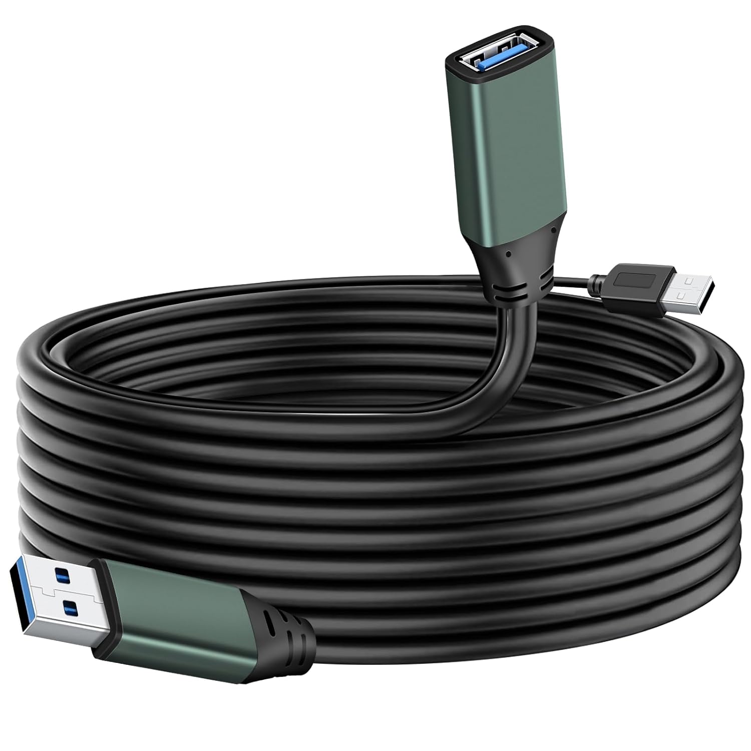 Kumiho 30FT USB 3.0 Extension Cable with Extension Chipsets Signal Booster Active Type A Male to A Female for PlayStation, Xbox, Keyboard, Mouse, USB Flash Drive, Printer, Camera and More