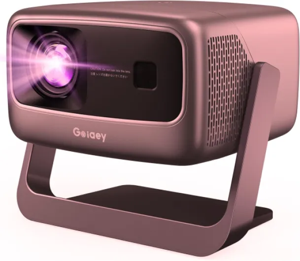 [High ANSI/ Official-NetfIix/360°Stand] Outdoor Projector with WiFi and Bluetooth, Auto Focus, Auto Keystone 4K Projector Native 1080P Support 50W DoIby Audio Smart Proyector
