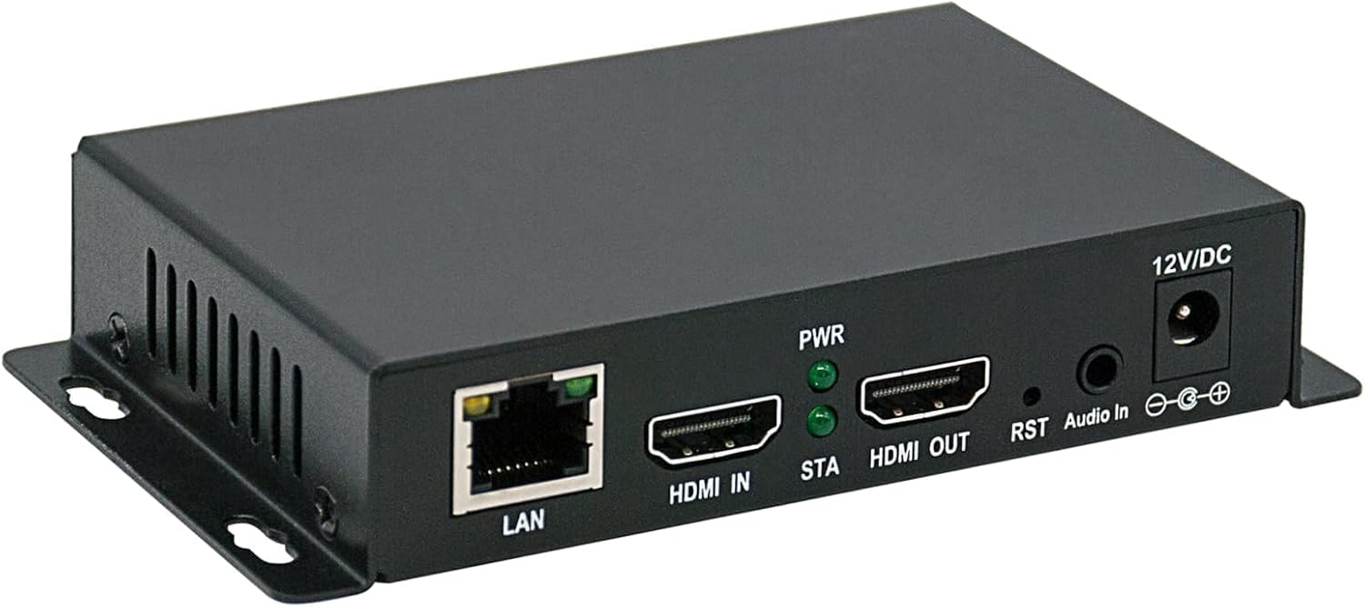 H.265/264/MJPEG Ultra Mini HDMI 1080P Video Encoder with HDMI loopout, HTTP, RTSP, RTMP/RTMPS, SRT, HLS, FLV, Compatible with ONVIF, Multicast IPTV Encoder for YouTube Facebook Twitch Live