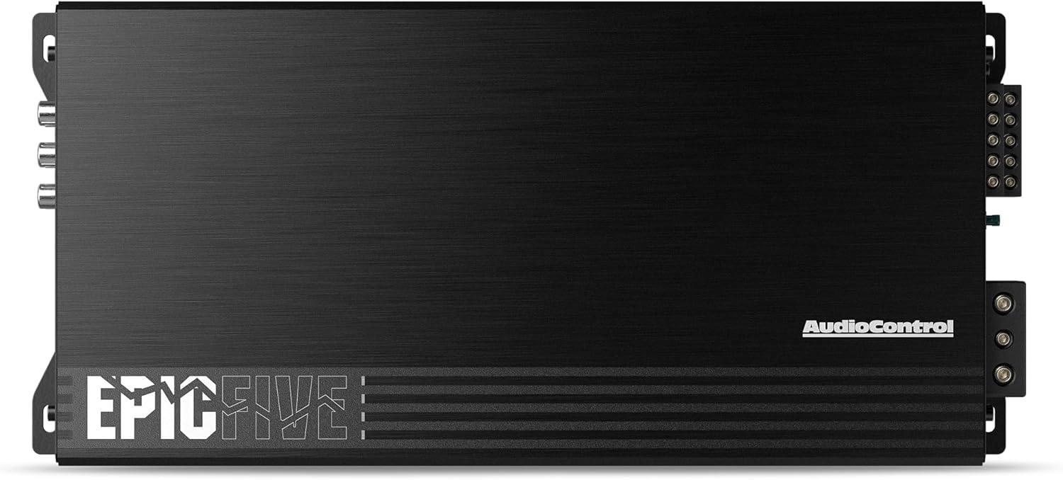 EPICFIVE Epic Series 1100 Watt RMS 5-Channel Car Audio Amplifier, Class D, Epic Boost, Subsonic Filter, High-Pass/Low-Pass Filters, ACR-E Remote Bass Knob, Epicenter Link