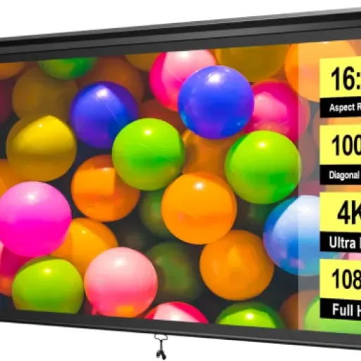 VIVOHOME 100" Pull Down Projector Screen Review: a big, simple screen that gets the job done