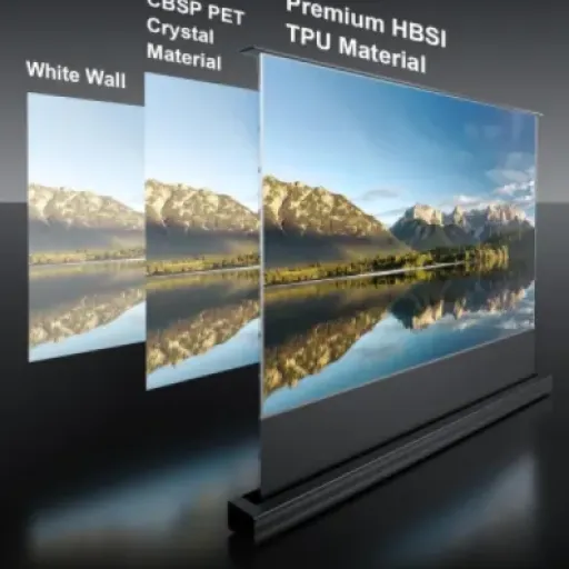 AWOL VISION 120" Motorized Floor Rising Screen Review: big, slick, and pricey for what it is