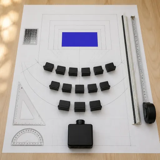 Screen size math: how viewing distance, resolution, and seating geometry connect